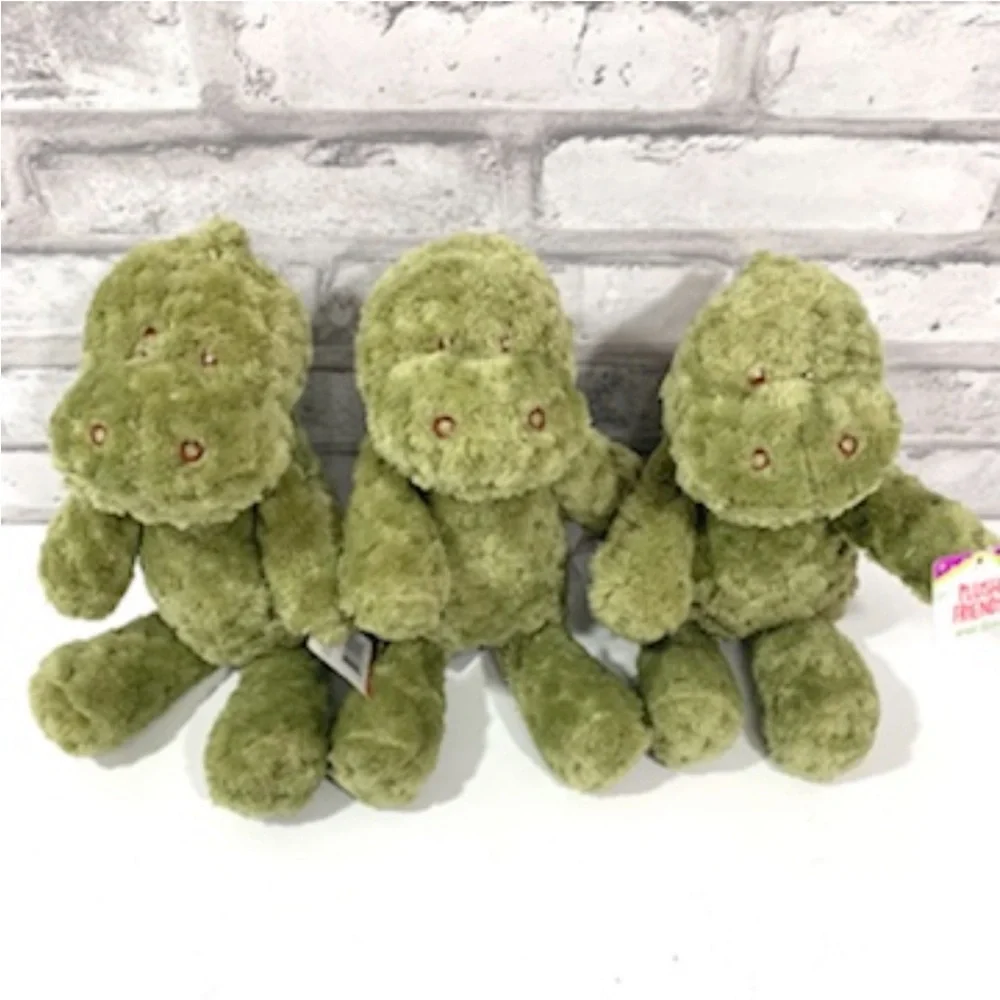 Pack of 3 - Plush Friends Green Dinosaurs Plush / Stuffed Animals - NWT